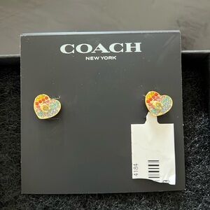 Coach Rhinestone Earrings Jewelry